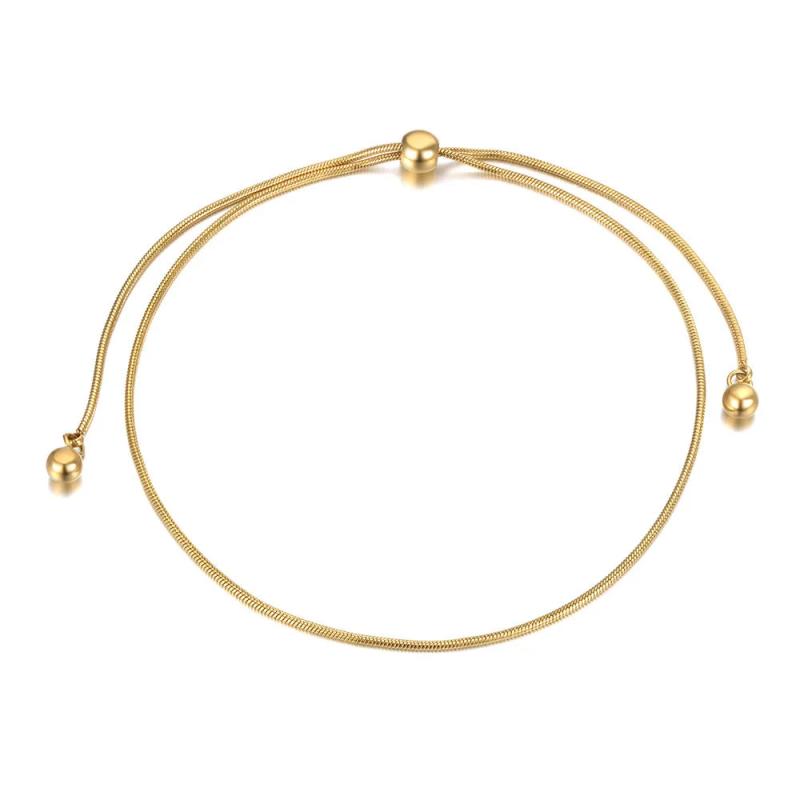 Bohemia Party Snake Chain Anklet Adjustable Stainless Steel Crystal Foot Jewelry