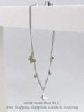 Boho Butterfly Charm Anklets Stainless Steel CZ Crystal Foot Chain