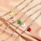 2Pcs/Set Copper Chain Anklet for Women Beach Foot Chain Female Anklet