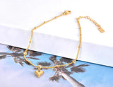 Boho Stainless Steel CZ Crystal Anklets for Women Girls