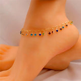 Crystal Inlay Acrylic Foot Ornaments for Women