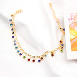 Crystal Inlay Acrylic Foot Ornaments for Women