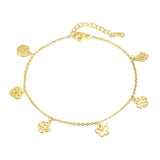 Stainless Steel Butterfly Heart Anklet