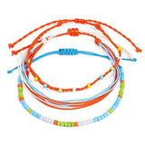 Bohemian Anklet Seedbeads Wax Line Weave Anklet&Bracelet Set