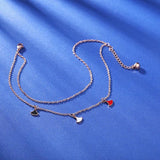Colorful Layered Stainless Anklet Chain Beach Anckle Bracelets