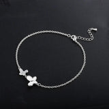High Zircon Double Butterfliers Anklets Bracelets Women Girls