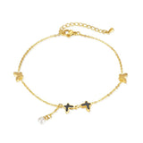 Butterfly Pearl Anklet for Women
