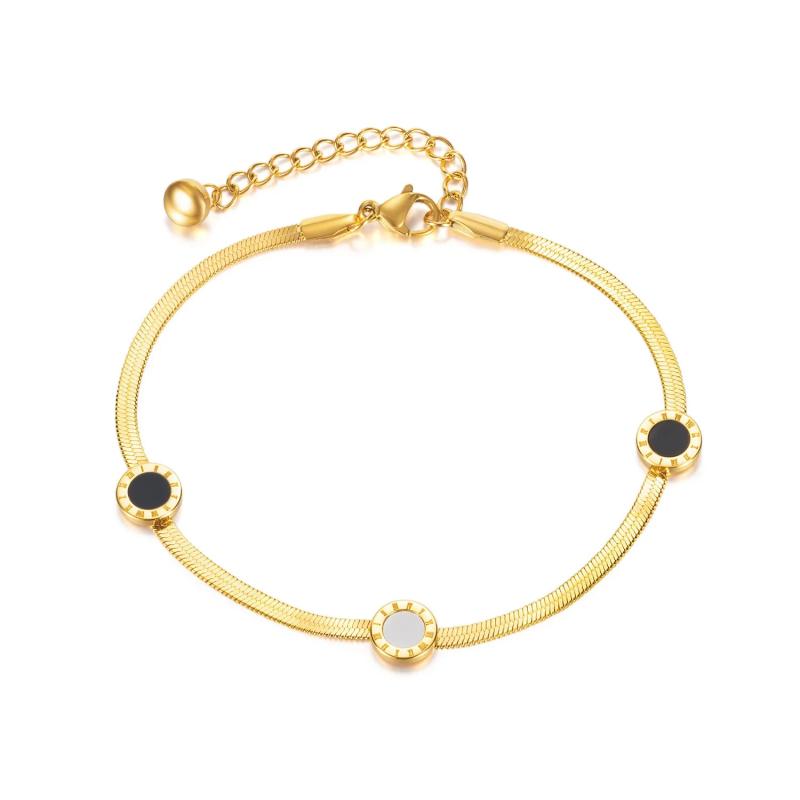 Titanium Steel Roman Digital Anklet for Women