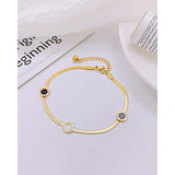 Titanium Steel Roman Digital Anklet for Women