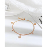Floral Stainless Steel Anklet Women