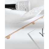 Floral Stainless Steel Anklet Women