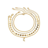 4Pcs Wedding Back High Heel Foot Ankle Chain Barefoot Sandal Beach Jewelry