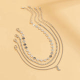 4Pcs Wedding Back High Heel Foot Ankle Chain Barefoot Sandal Beach Jewelry