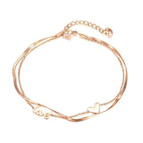 Double-Layer Stainless Steel Anklets for Women
