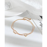 Double-Layer Stainless Steel Anklets for Women