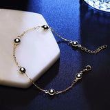 Colorful Green CZ Beads Anklet for Women