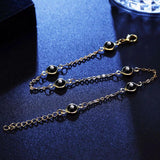 Colorful Green CZ Beads Anklet for Women