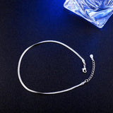2MM Thin Snake Chain Anklet for Women - High Quality Adjustable Foot Jewelry