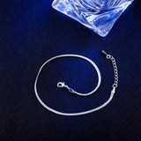 2MM Thin Snake Chain Anklet for Women - High Quality Adjustable Foot Jewelry