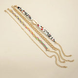 Colorful Shell Pendant Anklet Set for Women