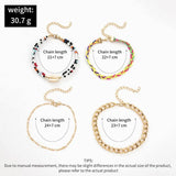 Colorful Shell Pendant Anklet Set for Women