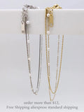 Boho Double Layer Pearl Chain Anklet JA21024