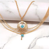 Retro Ethnic Wind Hollow Water Drops Anklet Texture Beach Anklet