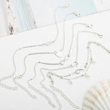 Vintage Heart Anchor Pearl Anklet Set for Women