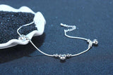 Small Bell Silver Chain Anklet for Women Girls Leg Bracelet