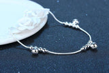 Small Bell Silver Chain Anklet for Women Girls Leg Bracelet