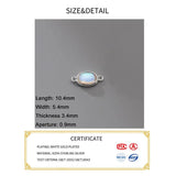 925 Silver Moonstone Oval Pendant Charms DIY Making Accessory