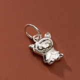 S925 Sterling Silver Little Raccoon Charms for DIY Bracelet Necklace