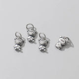 S925 Sterling Silver Little Raccoon Charms for DIY Bracelet Necklace