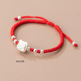 S999 Silver Chinese Zodiac Tiger 18K Beads Charms for DIY Making