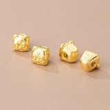 S999 Silver Chinese Zodiac Tiger 18K Beads Charms for DIY Making