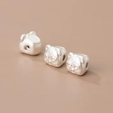 S999 Silver Chinese Zodiac Tiger 18K Beads Charms for DIY Making