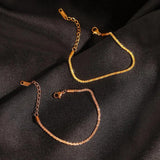 Rose Silver Stainless Steel Anklets For Women 024 LK2