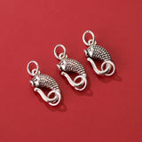 925 Silver Fish Bracelet Clasp Charms for DIY Accessories