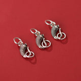 925 Silver Fish Bracelet Clasp Charms for DIY Accessories