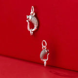 925 Silver Fish Bracelet Clasp Charms for DIY Accessories