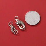 925 Silver Fish Bracelet Clasp Charms for DIY Accessories