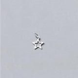 925 Sterling Silver Stars Hollow Charms DIY Jewelry Necklace Accessory