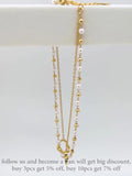 Double Layer Pearl Chain Anklet Stainless Steel Foot Jewelry