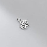 925 Silver Hollow Tree Charms for DIY Necklace