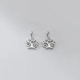 925 Silver Hollow Tree Charms for DIY Necklace