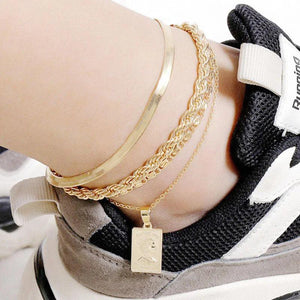 Summer Snake Bone Anklet Pendant Foot Decoration Belt Punk Gothic Foot Jewelry