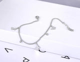 Boho Butterfly Charm Anklets CZ Crystal Foot Chain Beach Accessories
