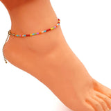Stainless Steel Beaded Anklet for Women