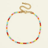 Stainless Steel Beaded Anklet for Women