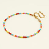 Stainless Steel Beaded Anklet for Women